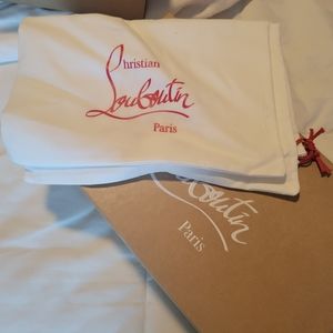 Christian Louboutin dress shoe box with shoe bags
